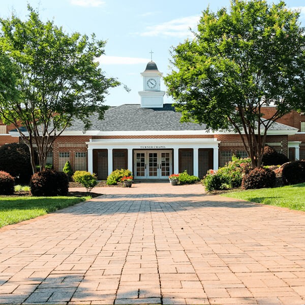 The front of Turner Chapel at North Greenville University