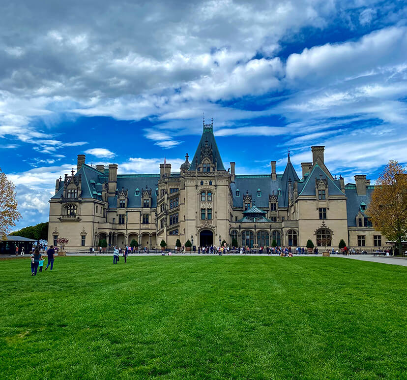 Front of the Biltmore castle