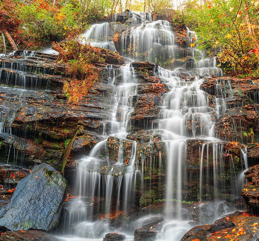 falls creek waterfall during autumn